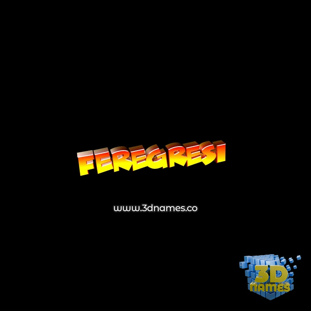 feregresi in Black Background style - 3D name wallpaper