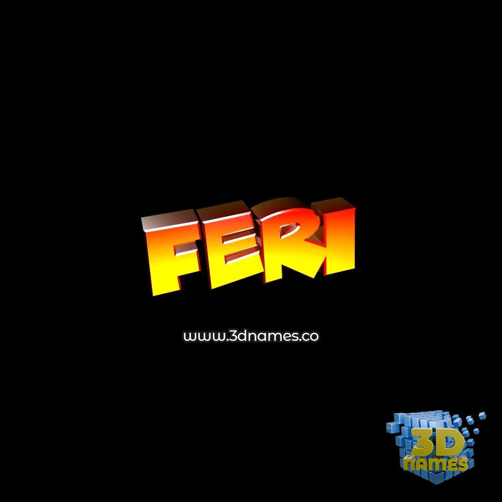 feri in Black Background style - 3D name wallpaper