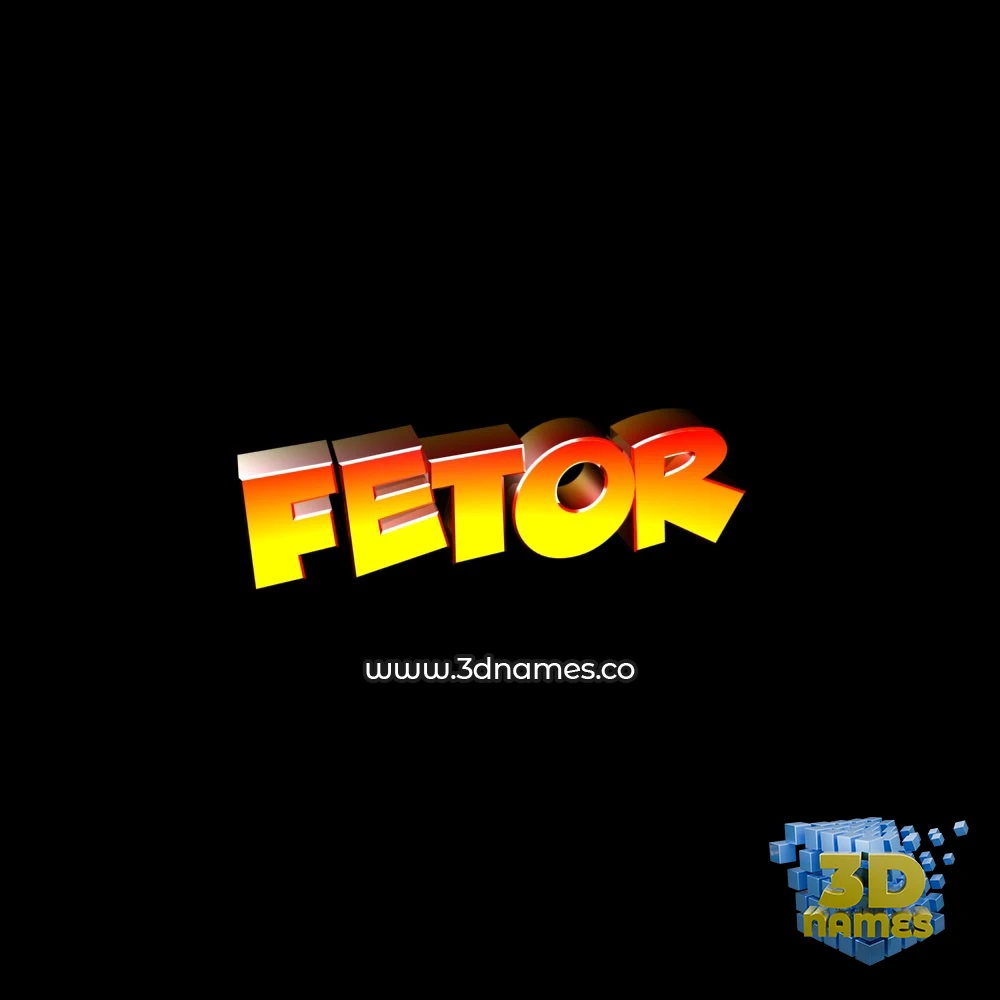 fetor in Black Background style - 3D name wallpaper