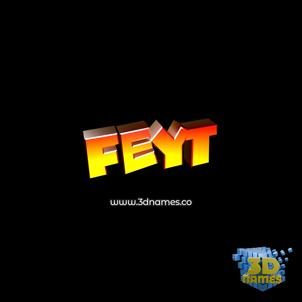 feyt in Black Background style - 3D name wallpaper