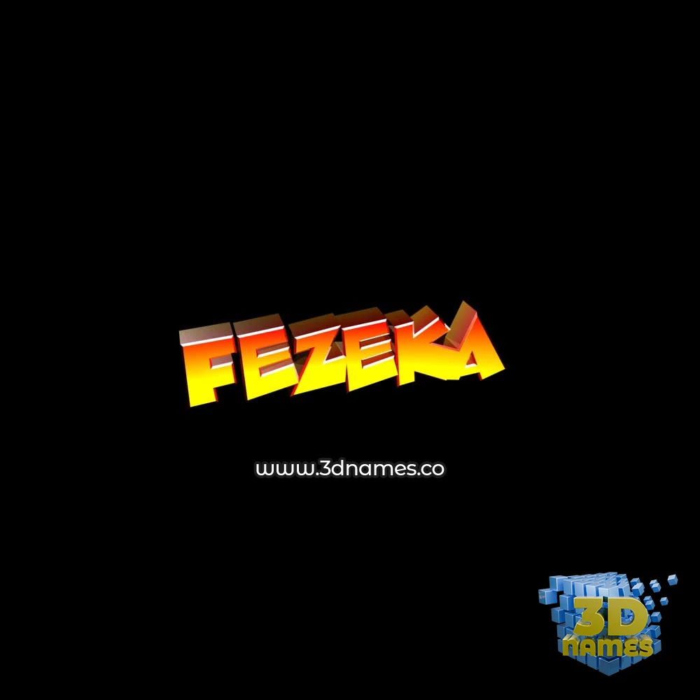 fezeka in Black Background style - 3D name wallpaper