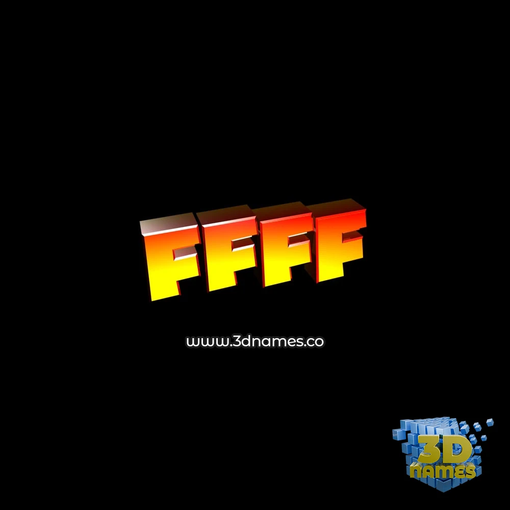 ffff in Black Background style - 3D name wallpaper