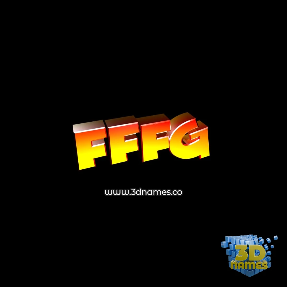 fffg in Black Background style - 3D name wallpaper