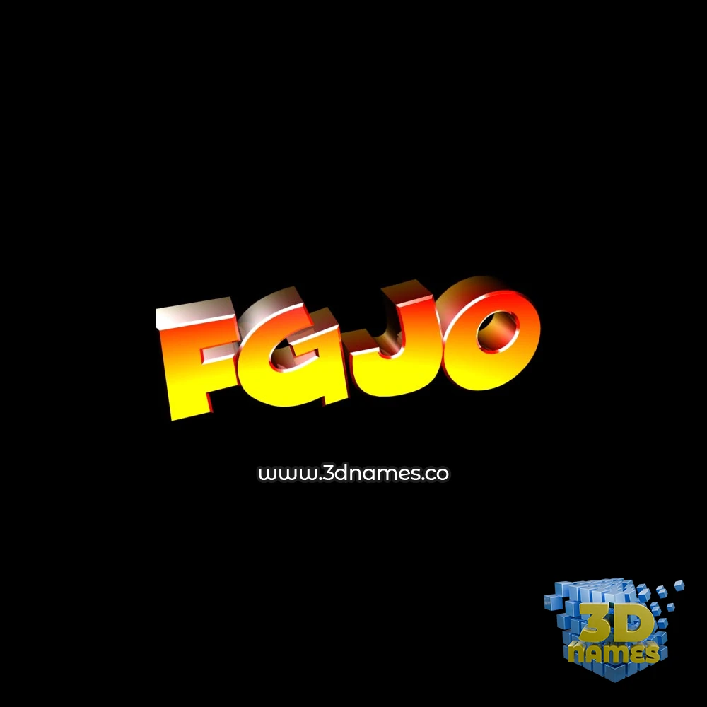 fgjo in Black Background style - 3D name wallpaper