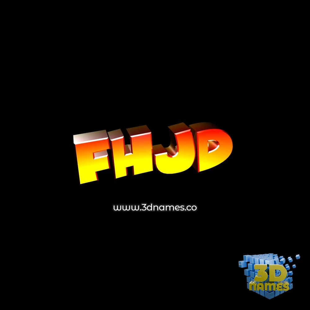 fhjd in Black Background style - 3D name wallpaper