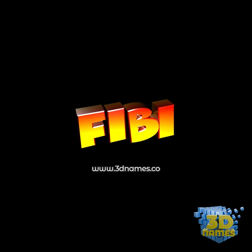 fibi in Black Background style - 3D name wallpaper