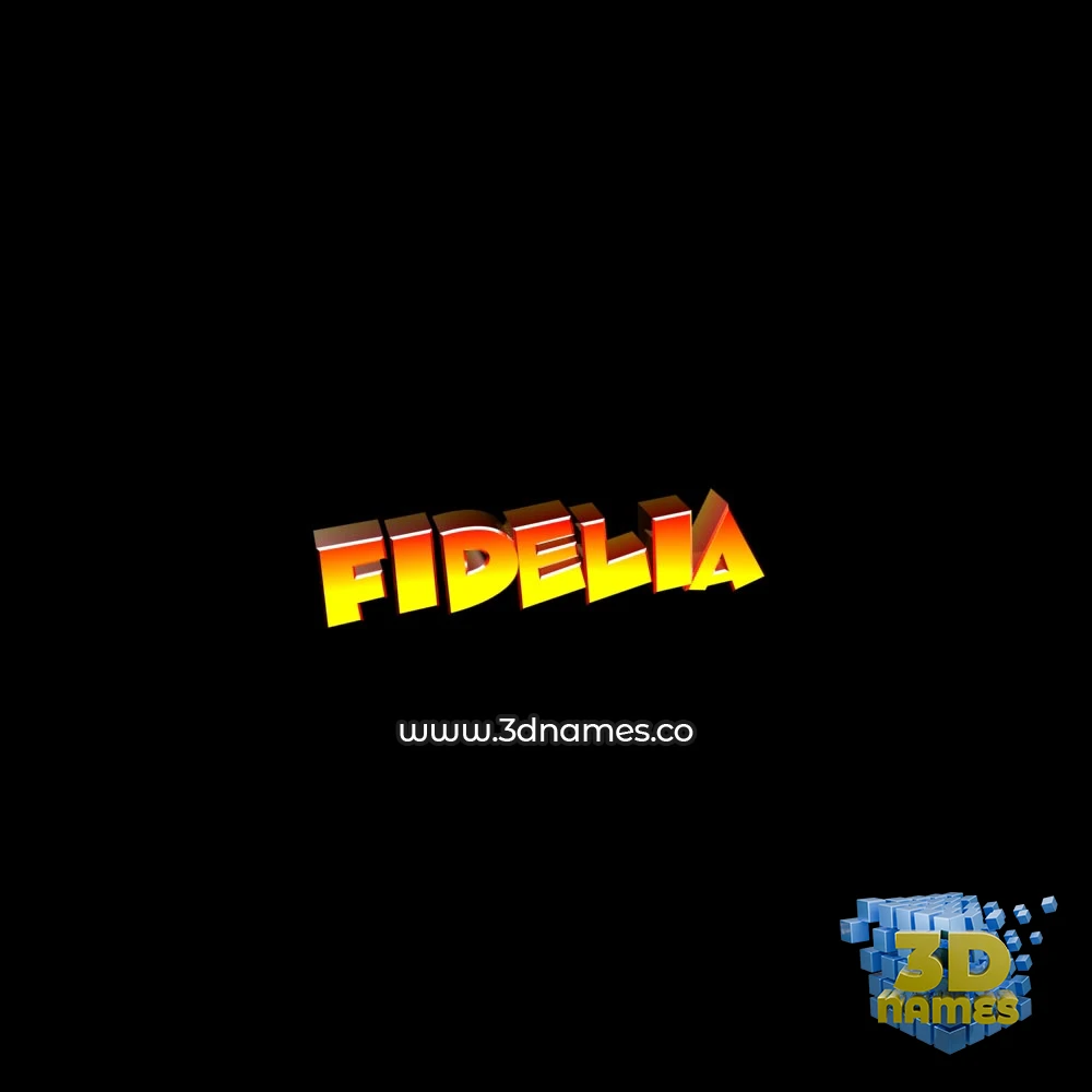 fidelia in Black Background style - 3D name wallpaper
