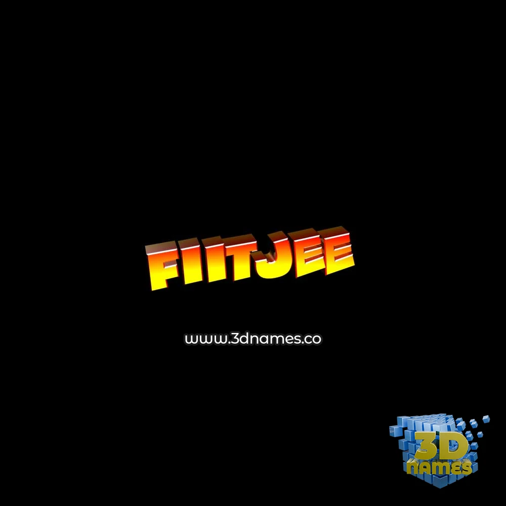 fiitjee in Black Background style - 3D name wallpaper