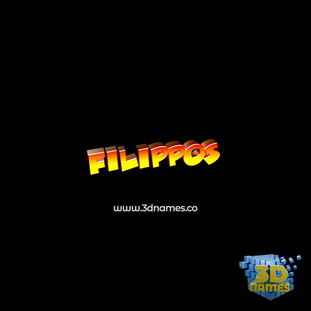 filippos in Black Background style - 3D name wallpaper