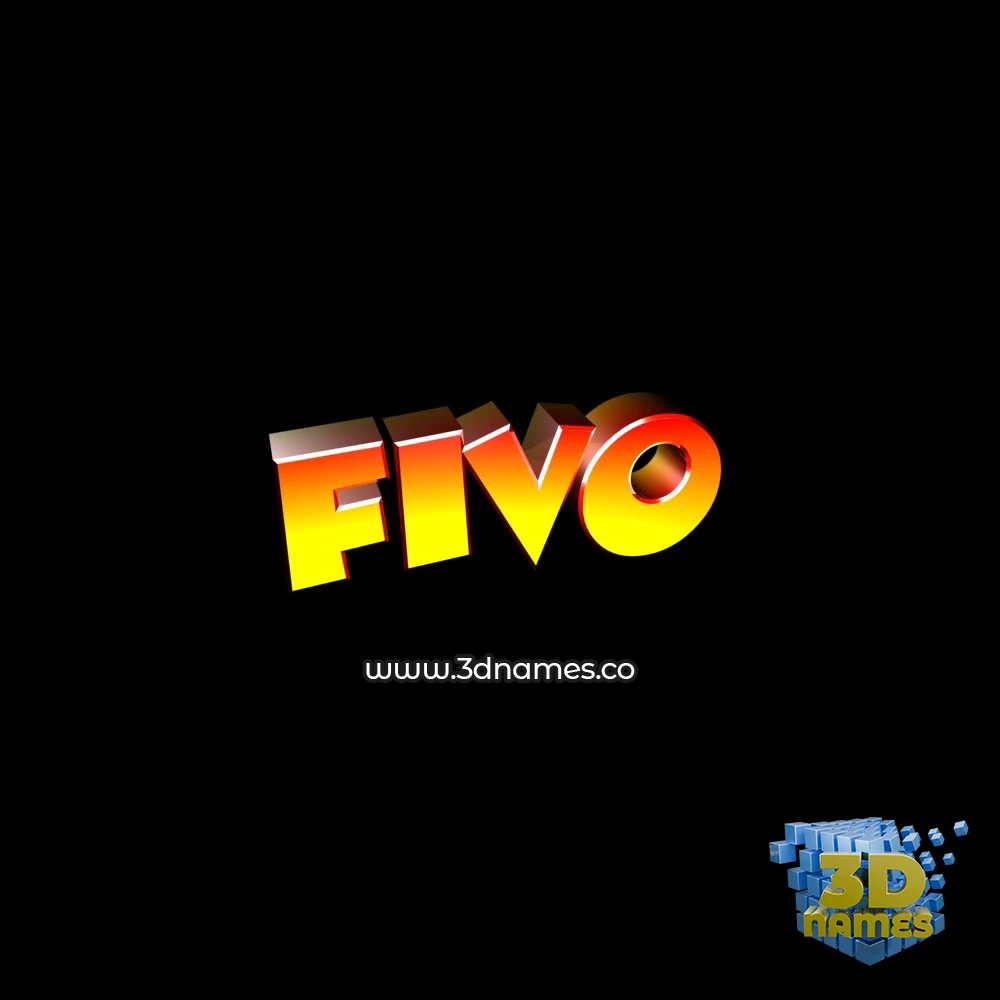 fivo in Black Background style - 3D name wallpaper