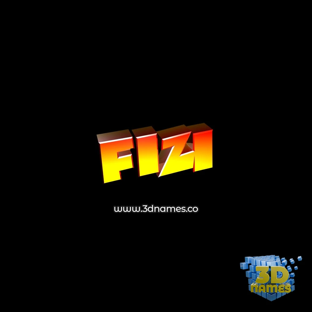 fizi in Black Background style - 3D name wallpaper