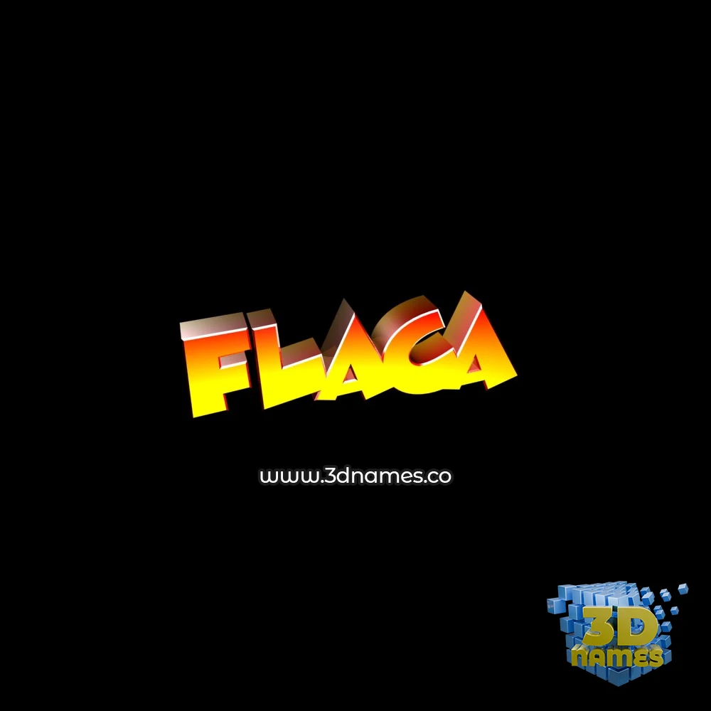 flaca in Black Background style - 3D name wallpaper