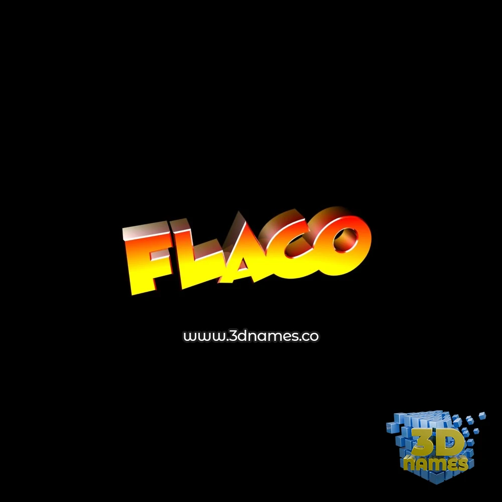 flaco in Black Background style - 3D name wallpaper