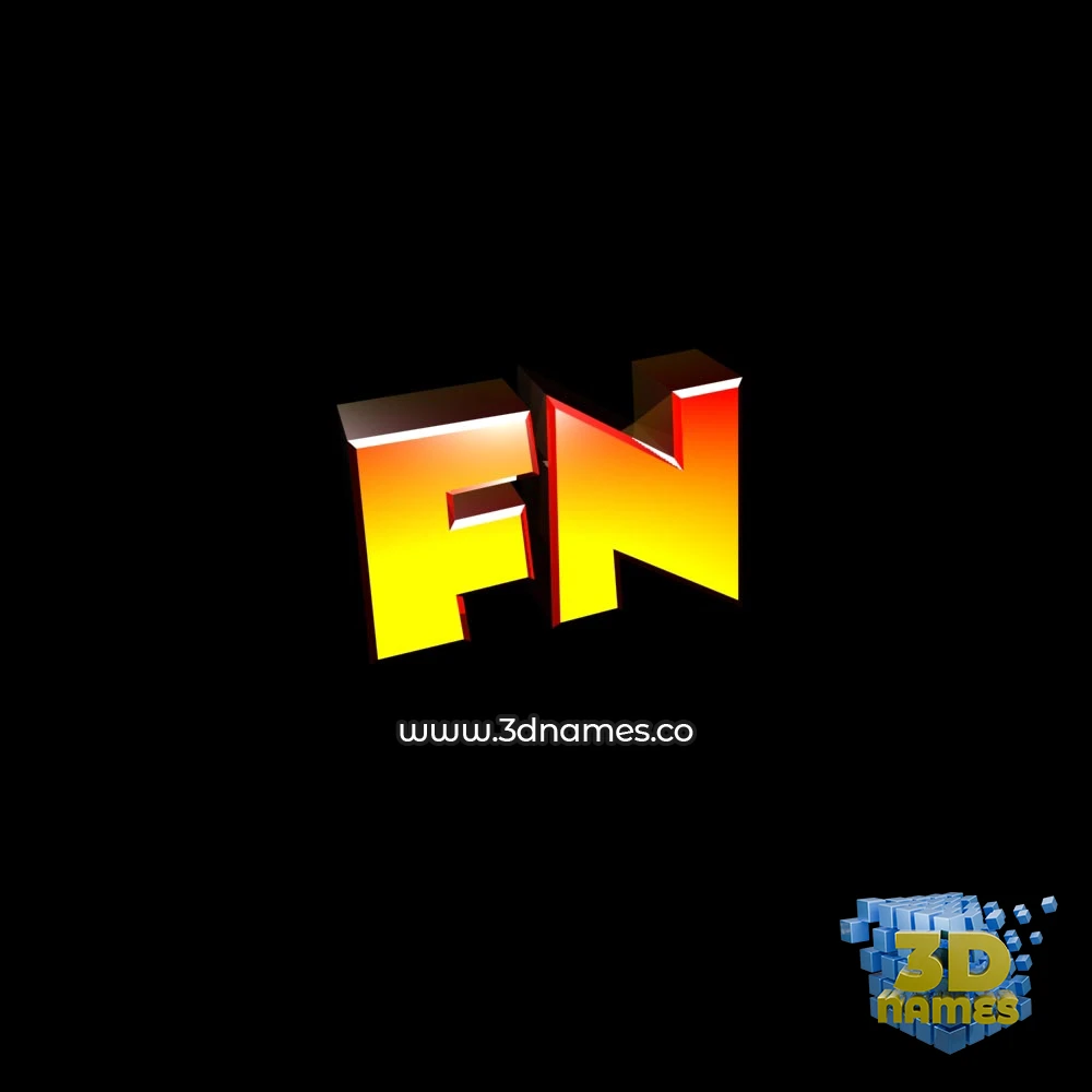 fn in Black Background style - 3D name wallpaper