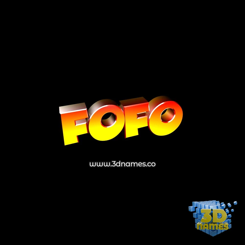 fofo in Black Background style - 3D name wallpaper