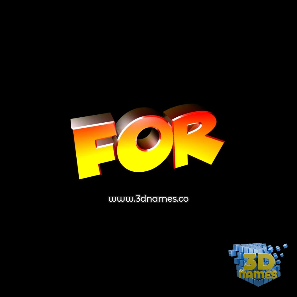 for in Black Background style - 3D name wallpaper