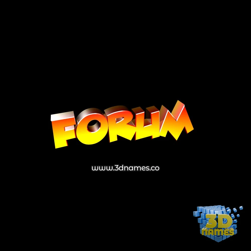 forum in Black Background style - 3D name wallpaper
