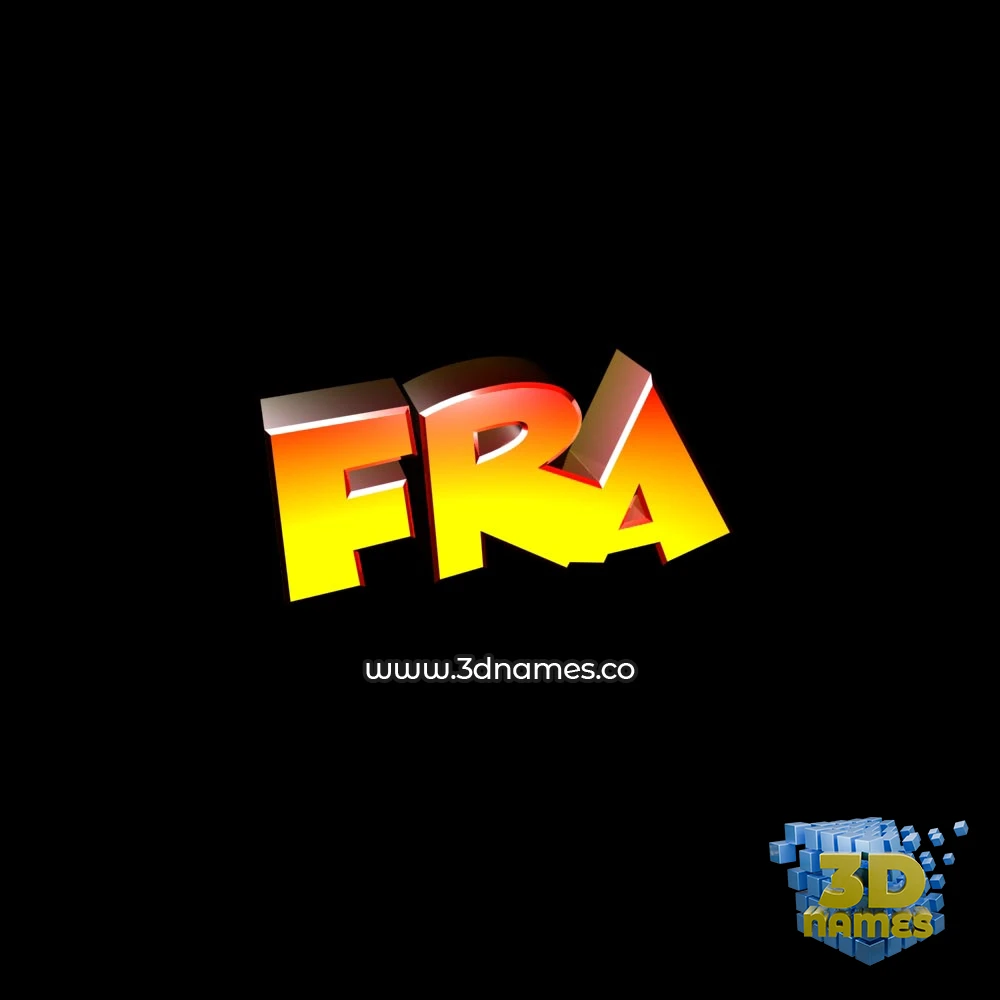 fra in Black Background style - 3D name wallpaper
