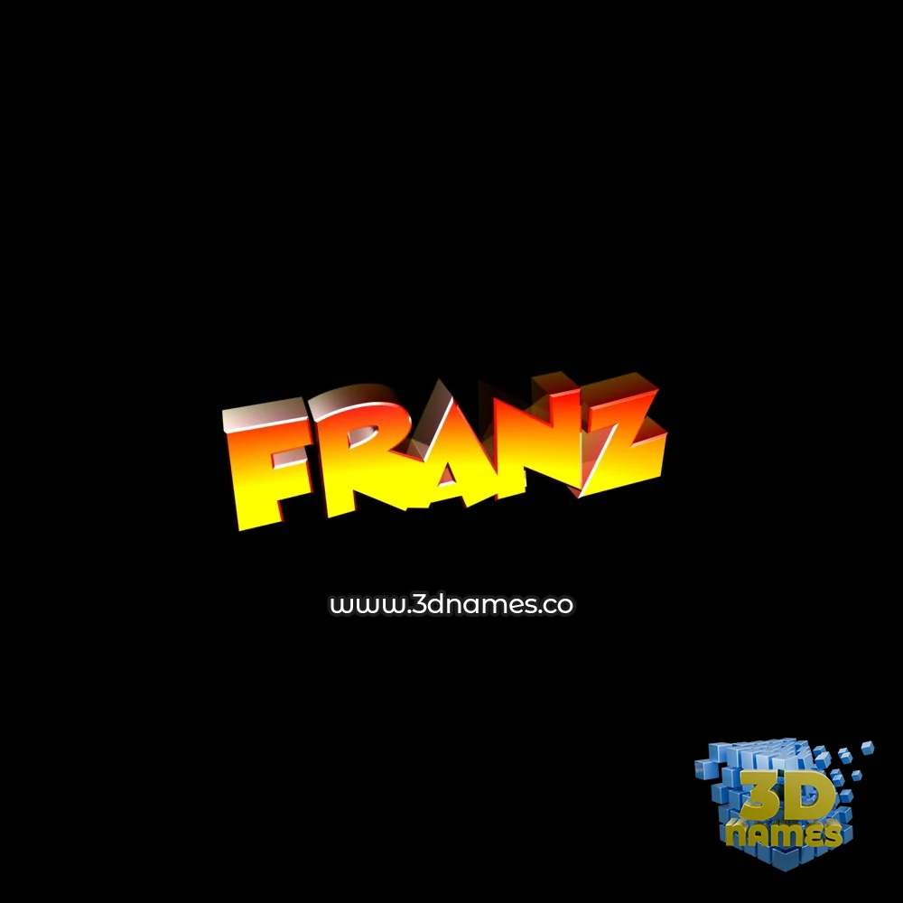 franz in Black Background style - 3D name wallpaper