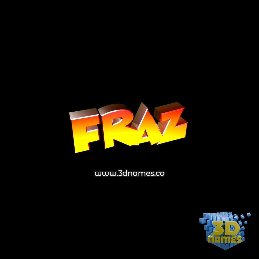 fraz in Black Background style - 3D name wallpaper