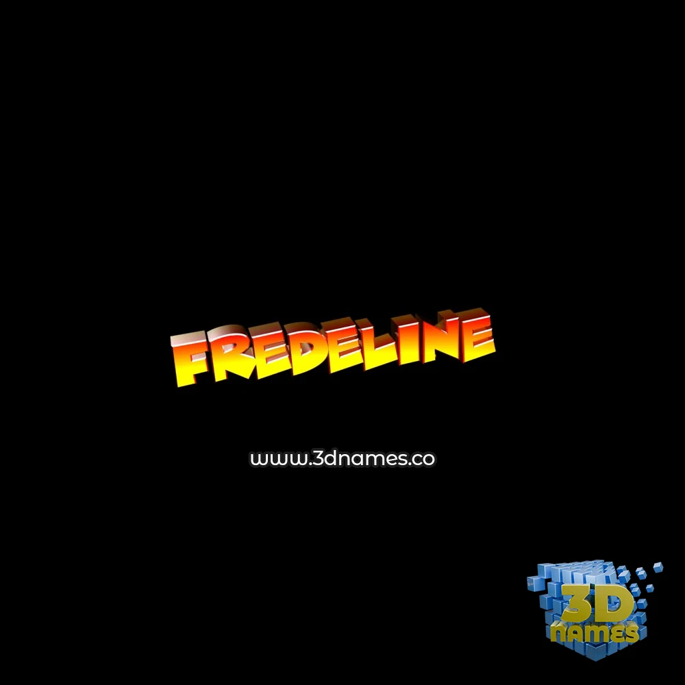 fredeline in Black Background style - 3D name wallpaper