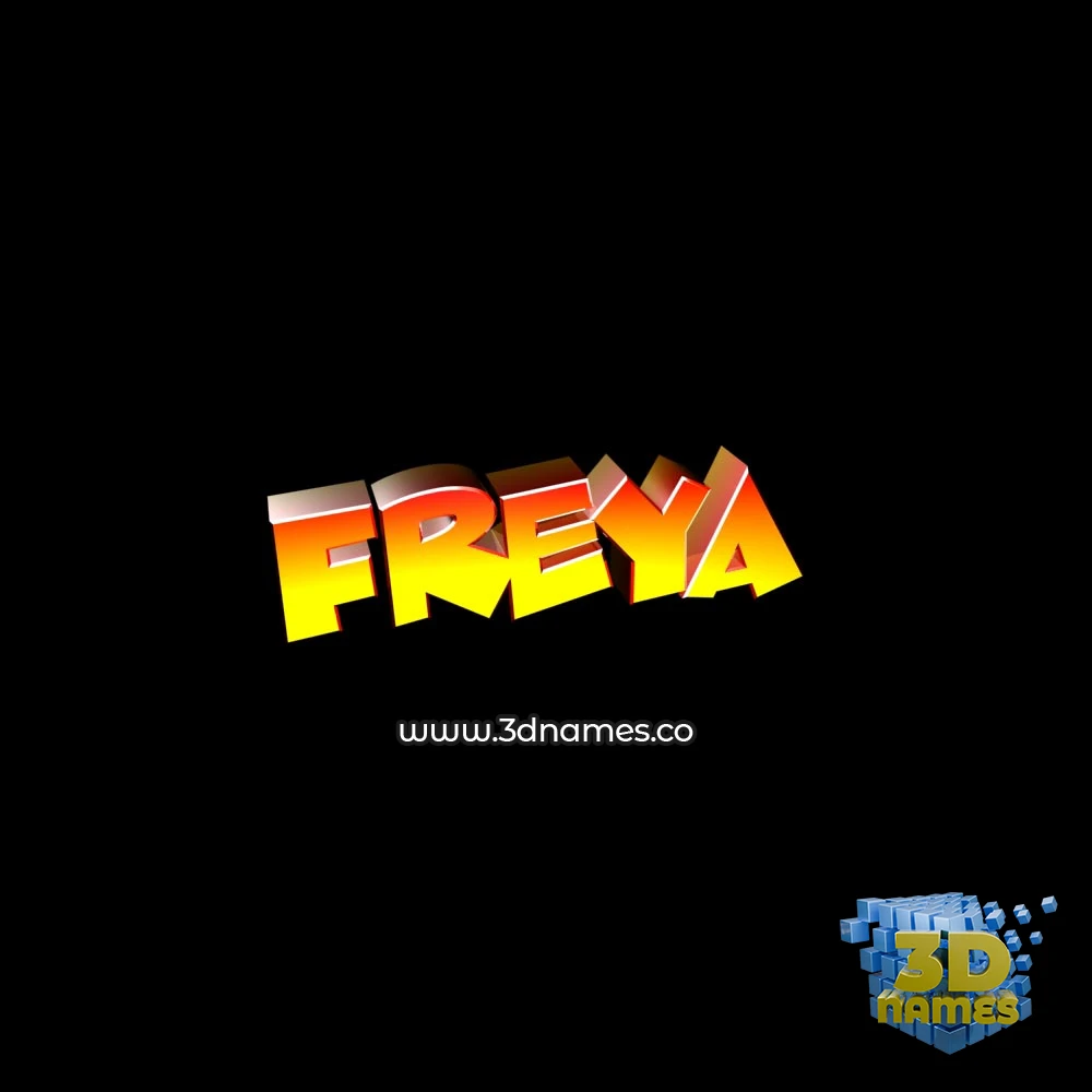 freya in Black Background style - 3D name wallpaper