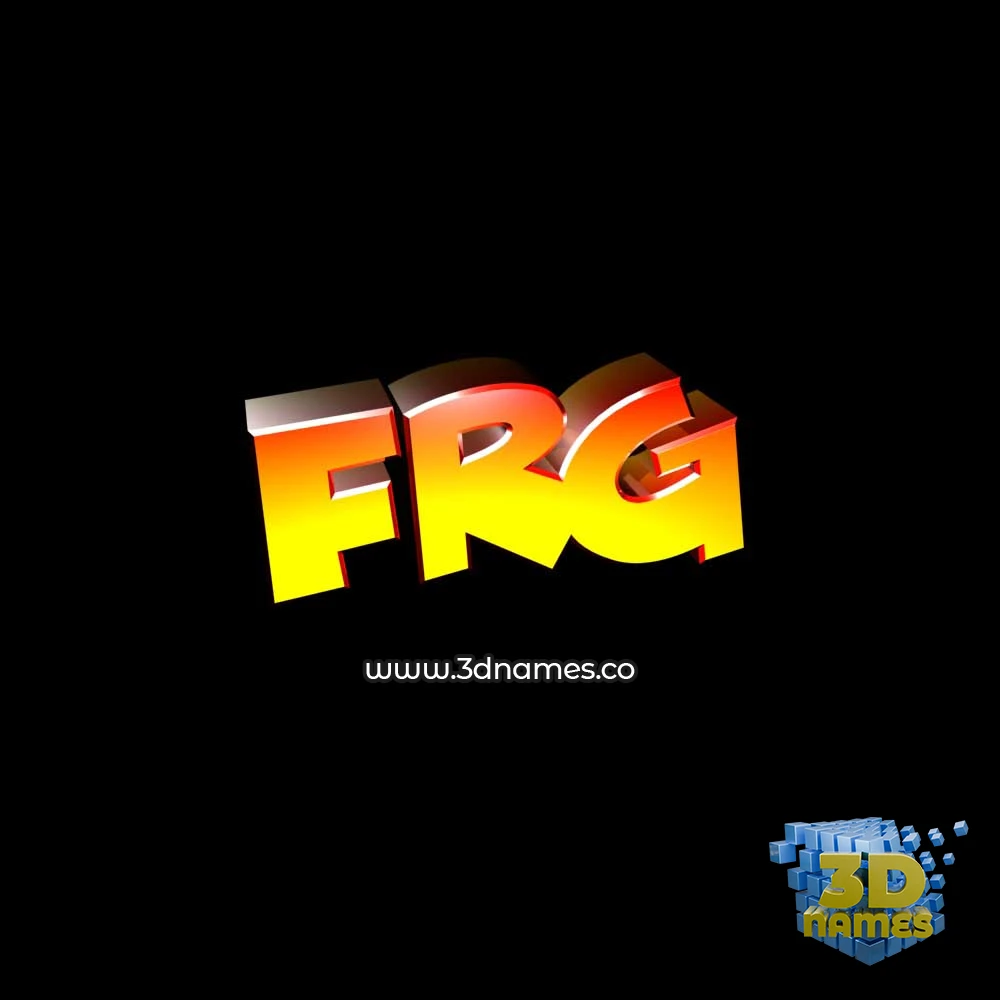 frg in Black Background style - 3D name wallpaper