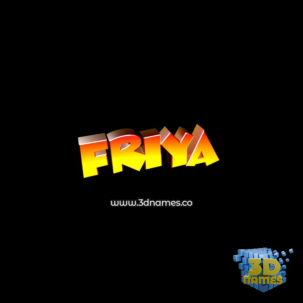 friya in Black Background style - 3D name wallpaper