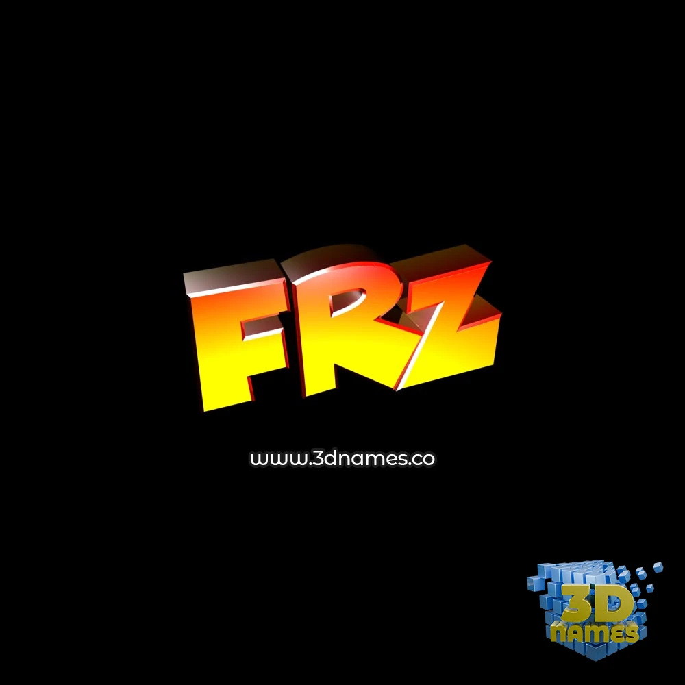 frz in Black Background style - 3D name wallpaper