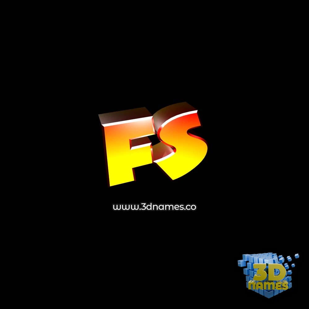 fs in Black Background style - 3D name wallpaper