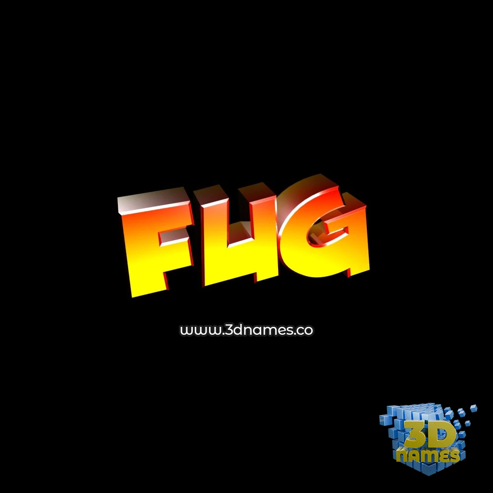 fug in Black Background style - 3D name wallpaper