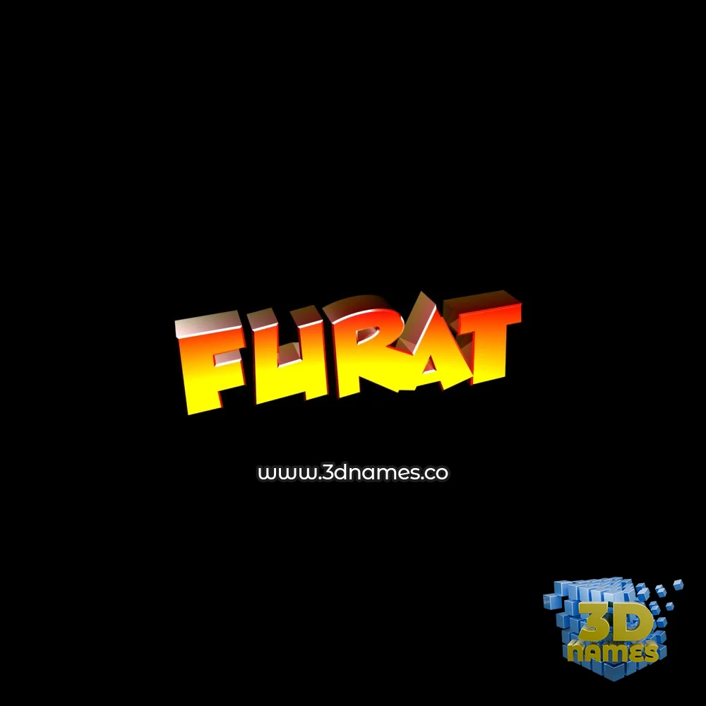 furat in Black Background style - 3D name wallpaper