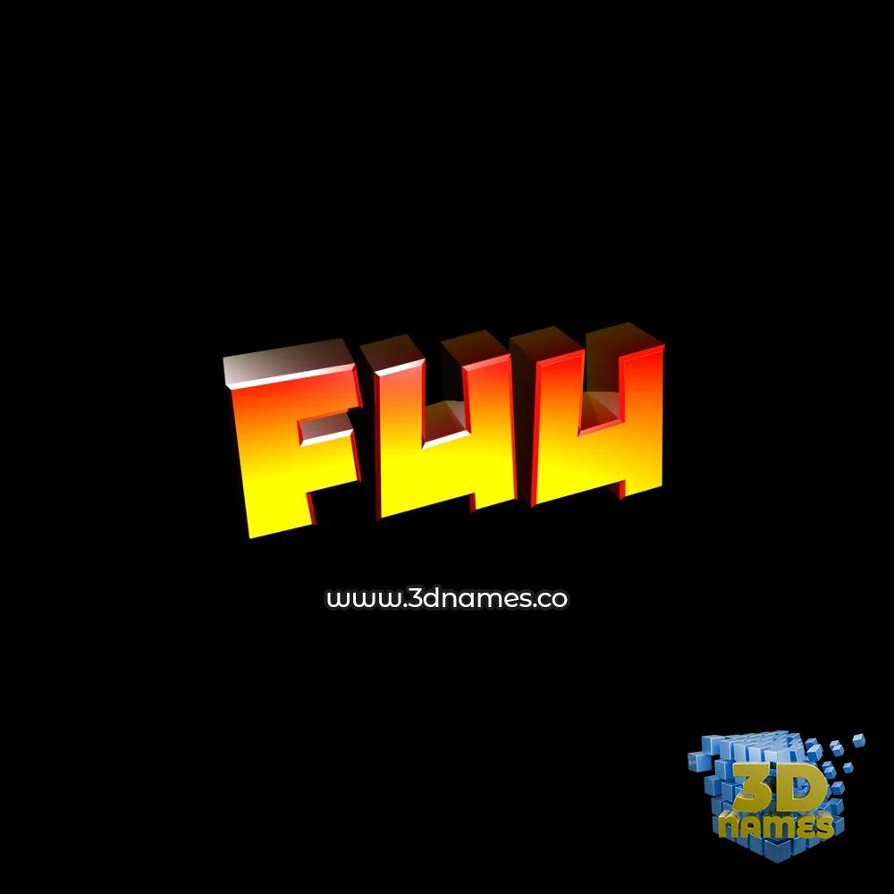 fuu in Black Background style - 3D name wallpaper
