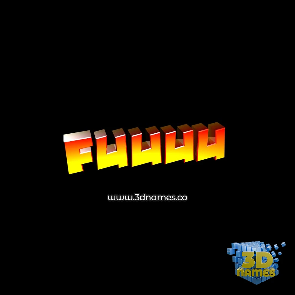 fuuuu in Black Background style - 3D name wallpaper