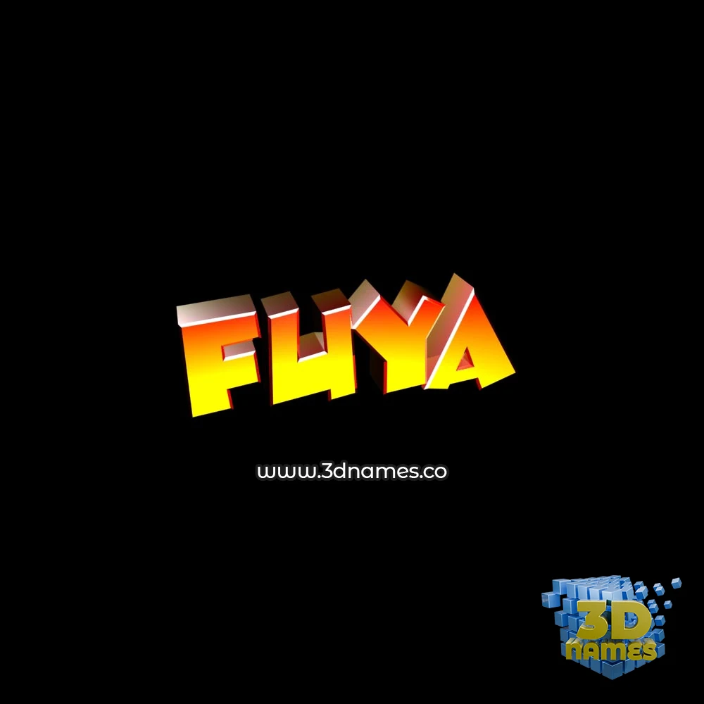 fuya in Black Background style - 3D name wallpaper