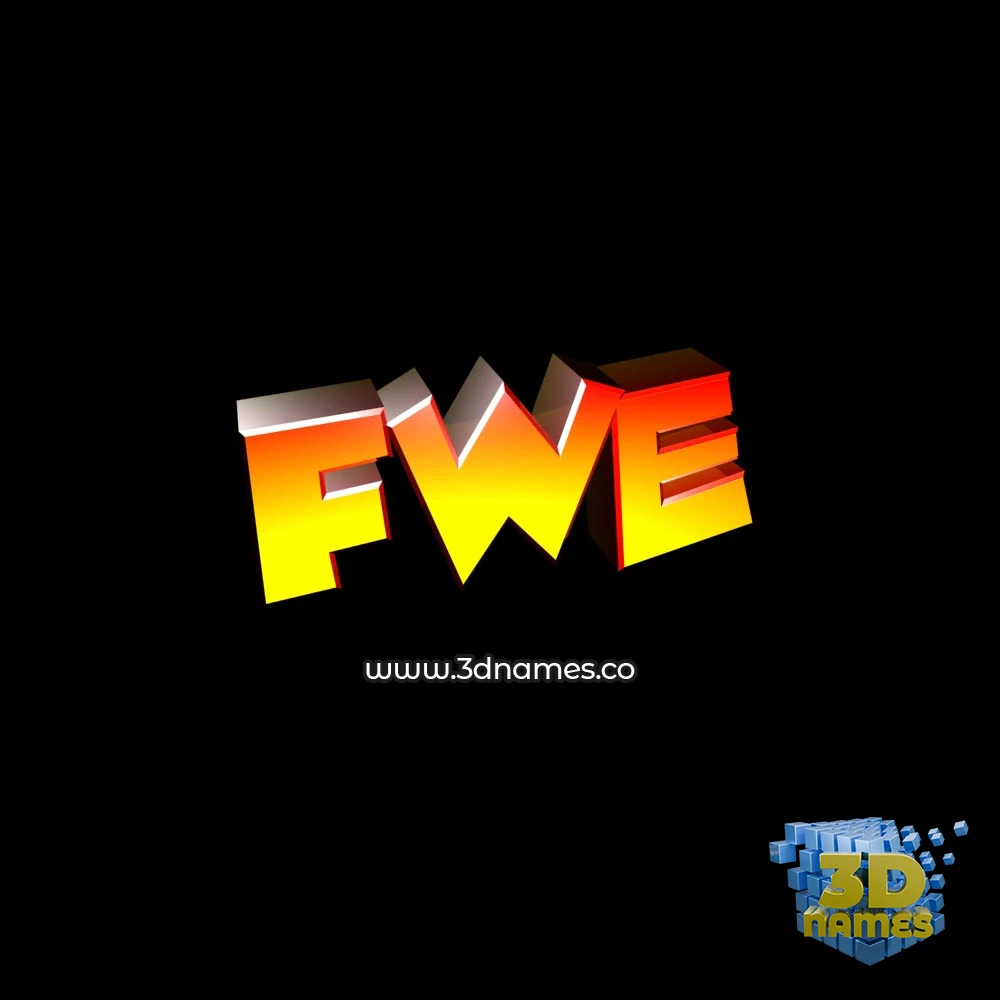 fwe in Black Background style - 3D name wallpaper