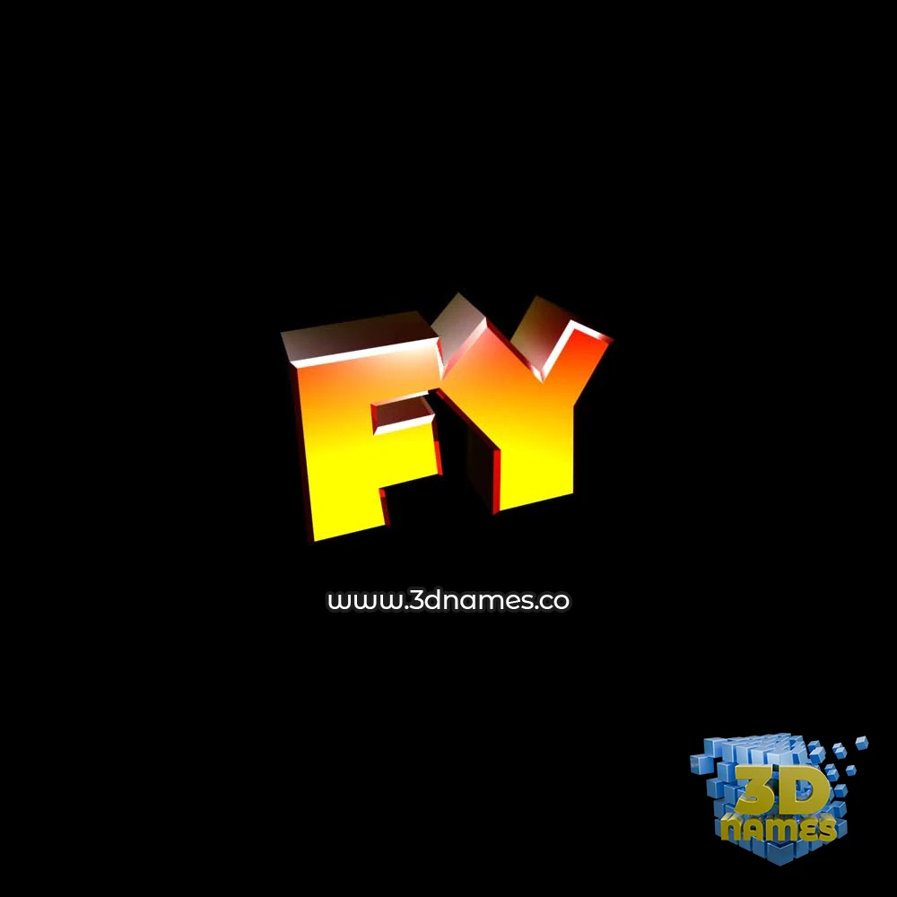 fy in Black Background style - 3D name wallpaper