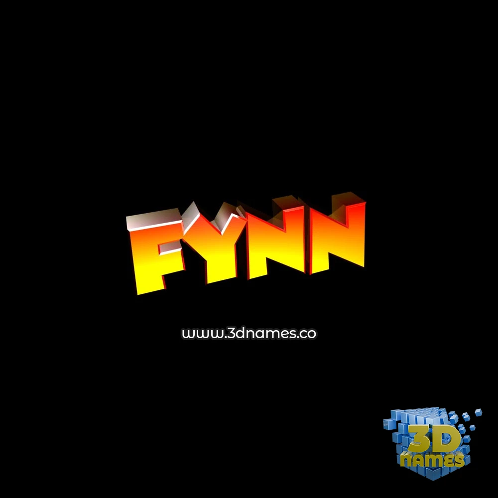 fynn in Black Background style - 3D name wallpaper