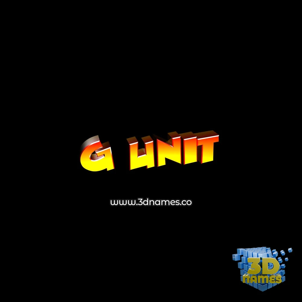 g unit in Black Background style - 3D name wallpaper