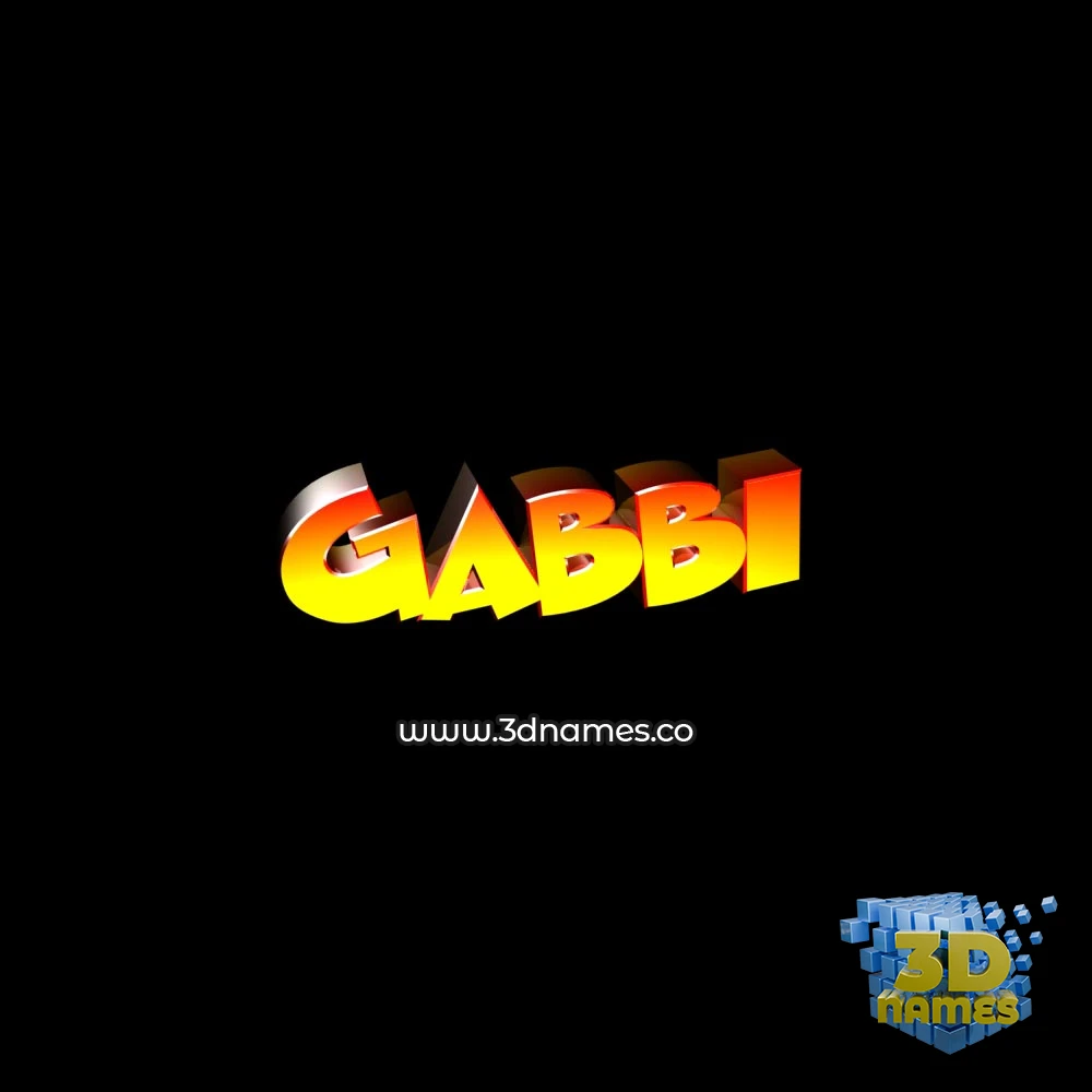 gabbi in Black Background style - 3D name wallpaper