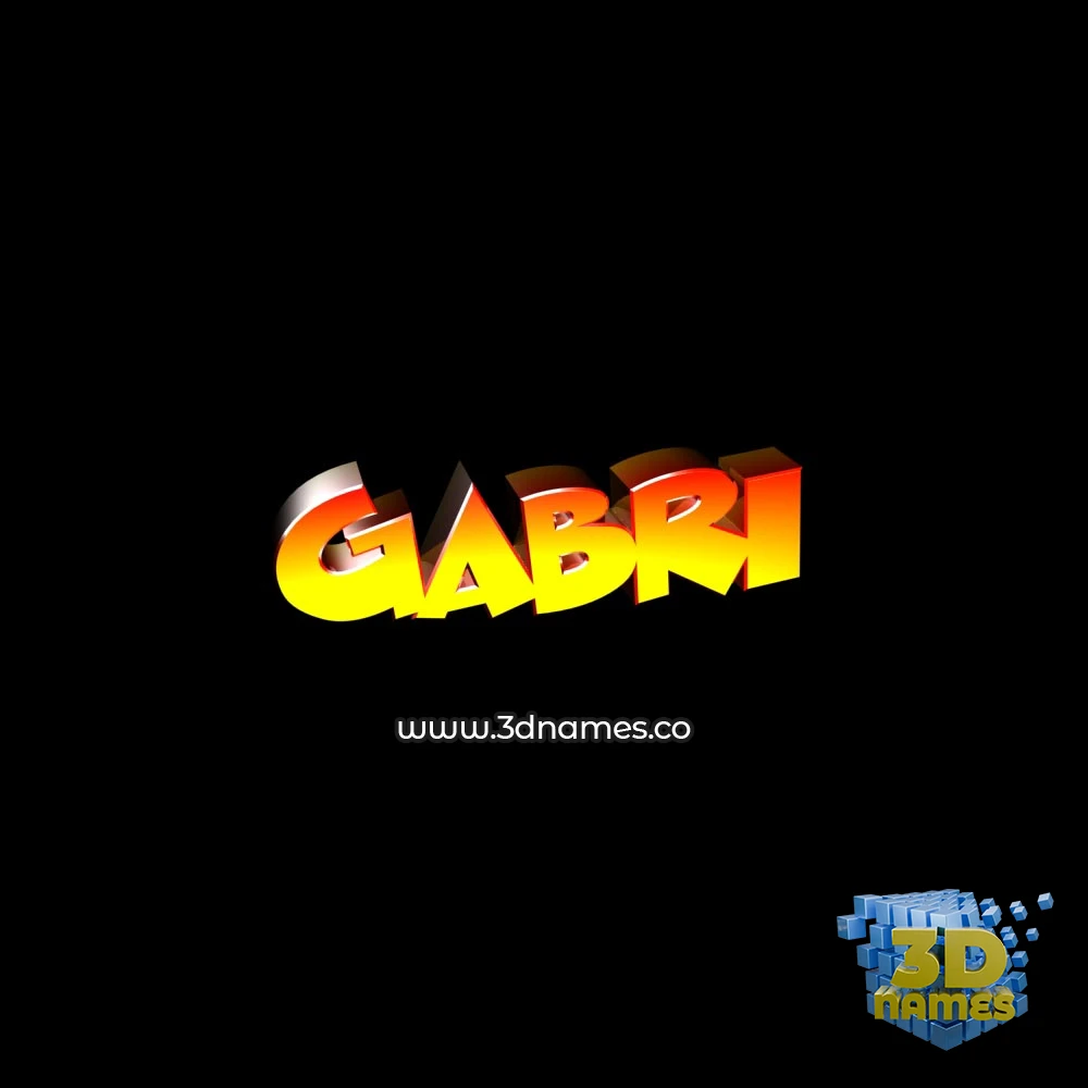 gabri in Black Background style - 3D name wallpaper