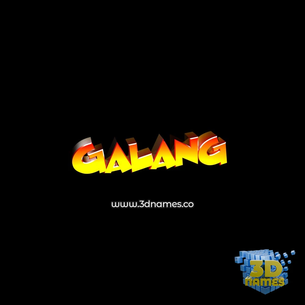 galang in Black Background style - 3D name wallpaper