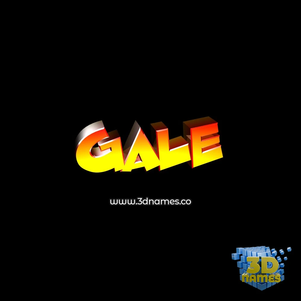 gale in Black Background style - 3D name wallpaper