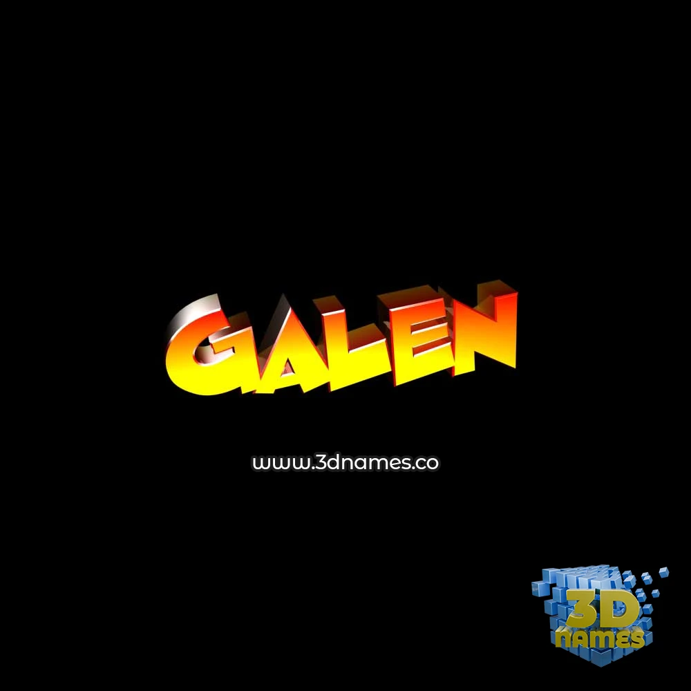 galen in Black Background style - 3D name wallpaper