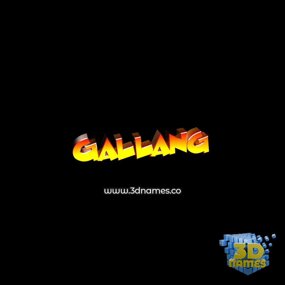 gallang in Black Background style - 3D name wallpaper