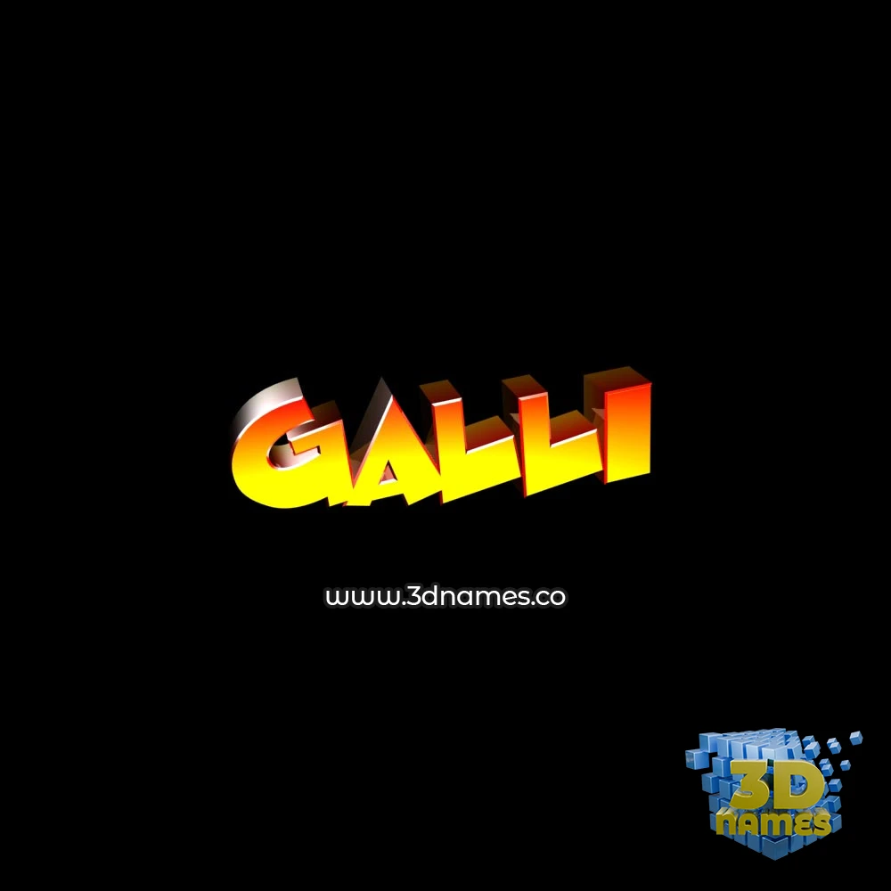 galli in Black Background style - 3D name wallpaper