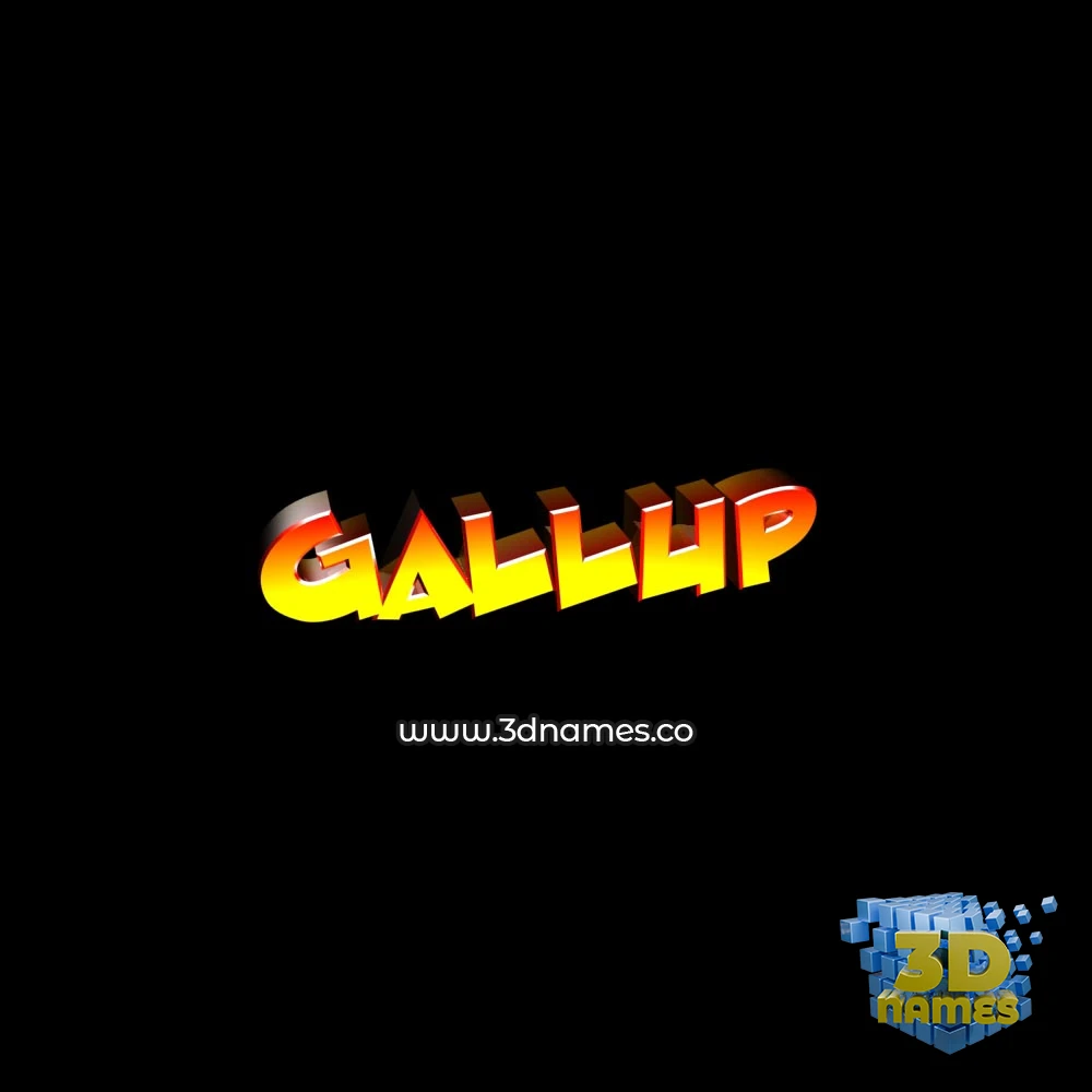 gallup in Black Background style - 3D name wallpaper