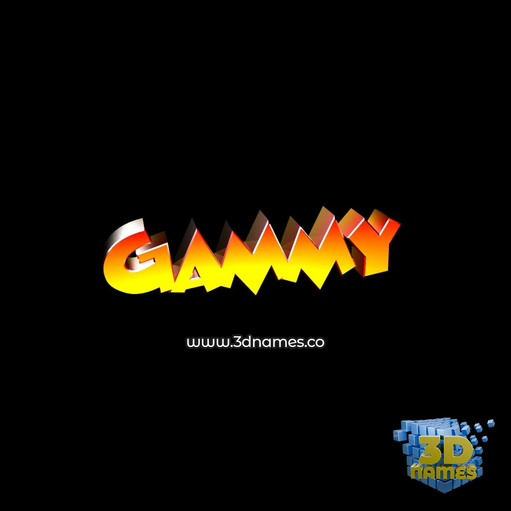 gammy in Black Background style - 3D name wallpaper