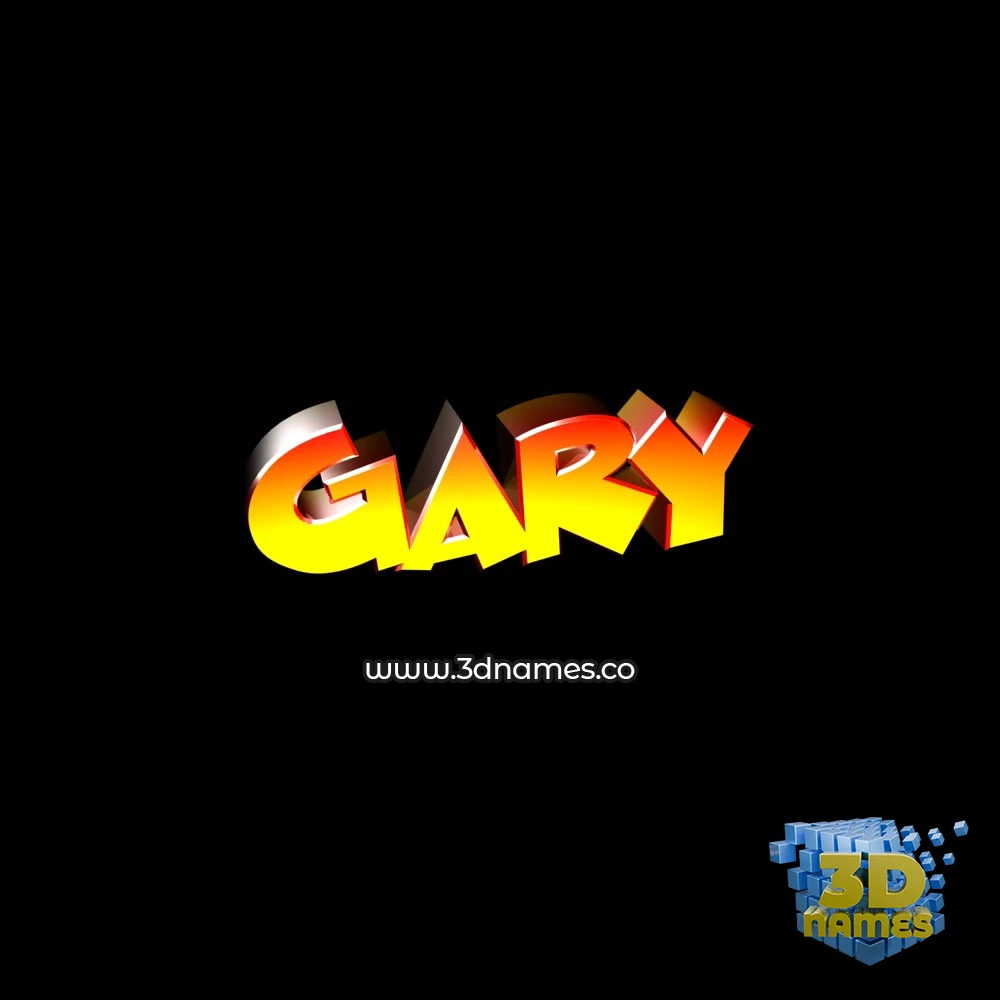 gary in Black Background style - 3D name wallpaper