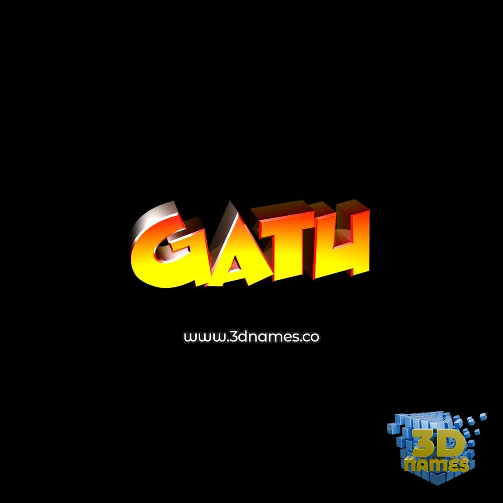 gatu in Black Background style - 3D name wallpaper